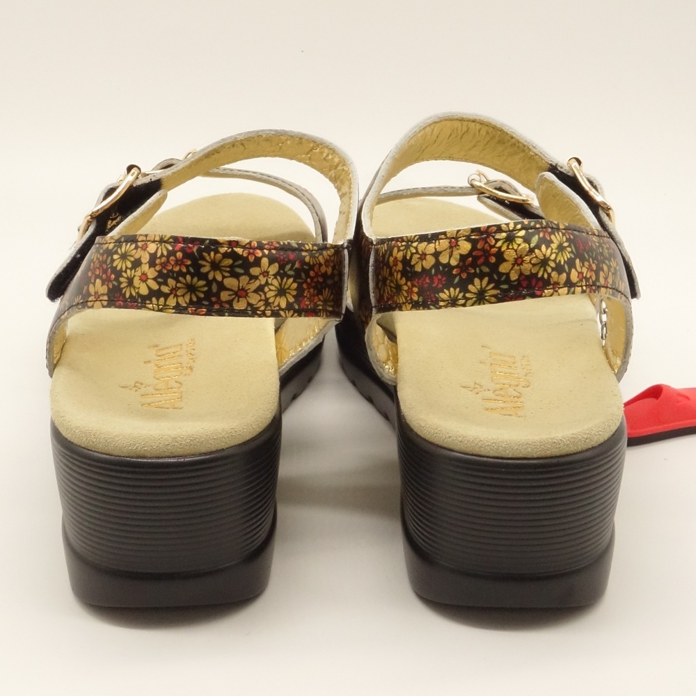 NWT ALEGRIA Morgyn Pretty Things Sandal Metallic Floral Print Sandals Shoes - Picture 7 of 8